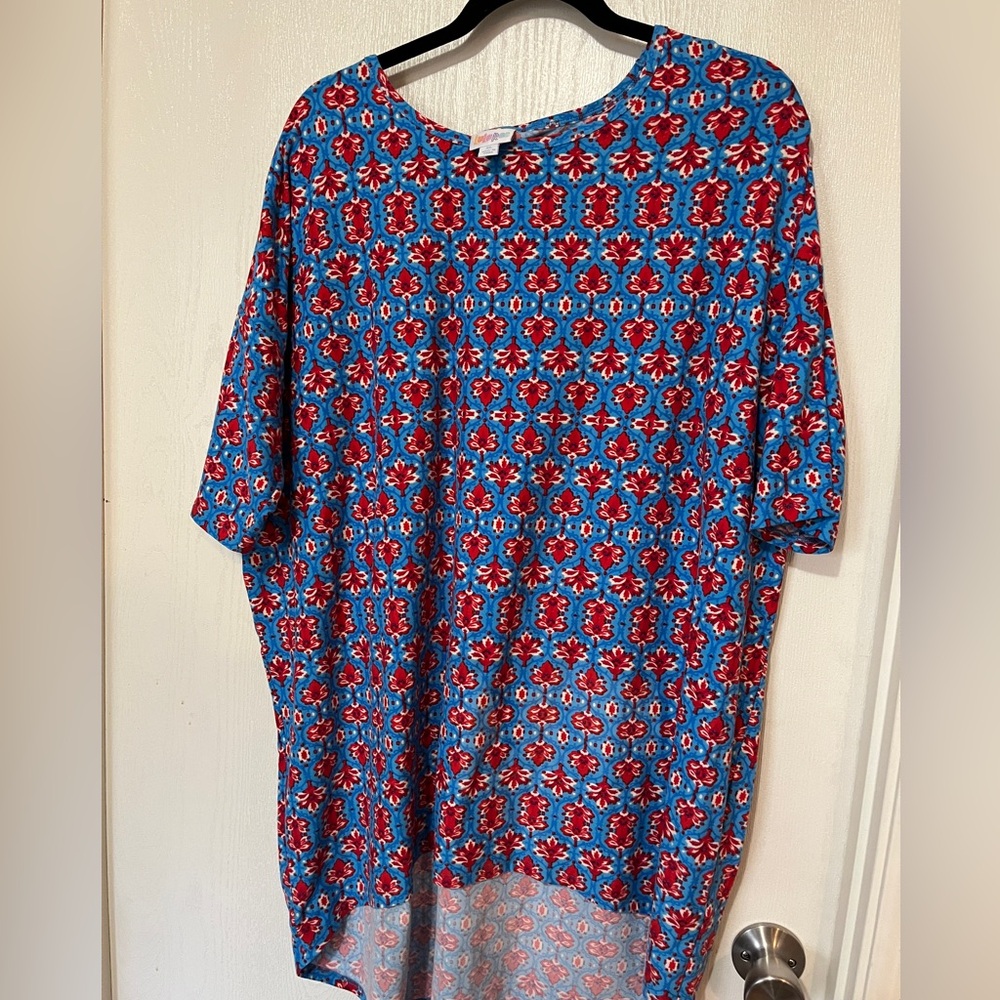 Red white and blue size XL Lularoe Irma